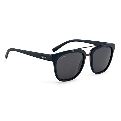 Image of Stood Techy Serie Sunglasses |Rounded Square | UV Protected | Matte | Double Metal Bridge | Medium | Men & Women | SG-STD0021