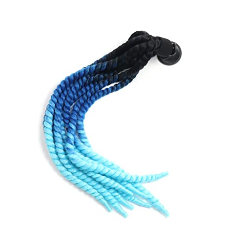 Queue de cheval bouclée tresses ventouse accessoire amovible casque moto - 7