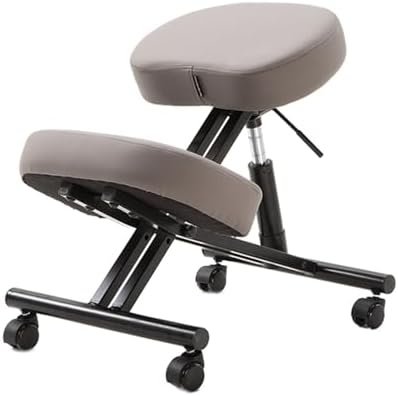 Ergonomic Kneeling Chair for Better Posture, Adjustable Height, High-Resilience Sponge Cushion, Ideal for Home Office & Study (Black)