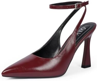 Closed Toe Heels for Women Pointed Toe Slingback Strappy Stiletto High Heels Womens Pumps Wedding Dress Shoes
