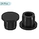 QUARKZMAN Silikongummi Lochstopfen 12mm Durchmesser Weiche Flexible Stopfen für 11-12mm Loch Schwarz 24Stk