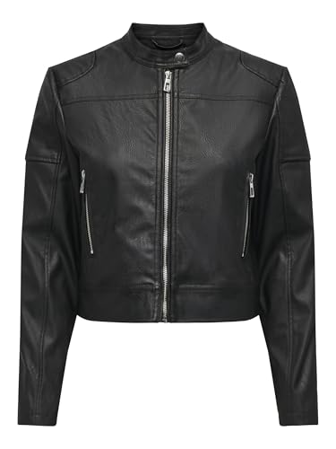 Veste de moto en cuir synthétique ONLY Onlamia pour femme