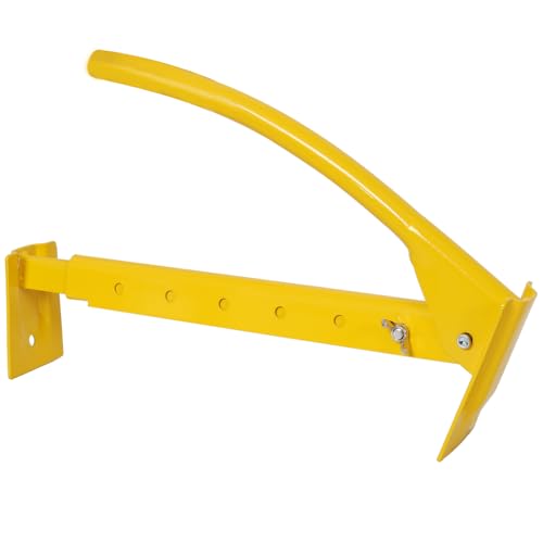 Heavy Duty Steel Brick Tong Lifter Non-Slip Grip for Construction Home Renovation Garden Projects Versatile Brick Carrier Tool (Yellow / 2 Pack)