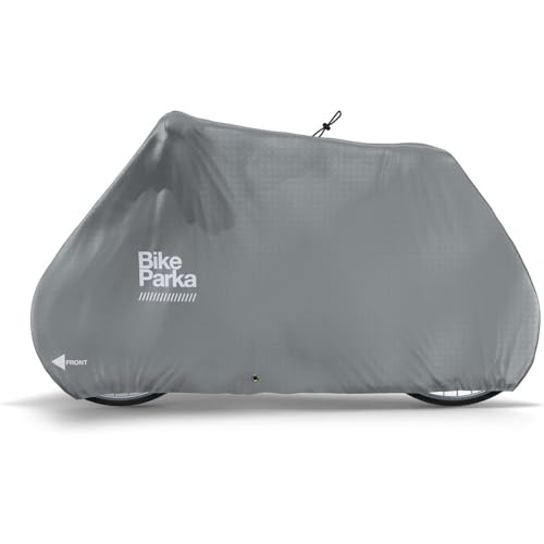 Cubierta impermeable BikeParka STASH para proteger bicicletas de exterior