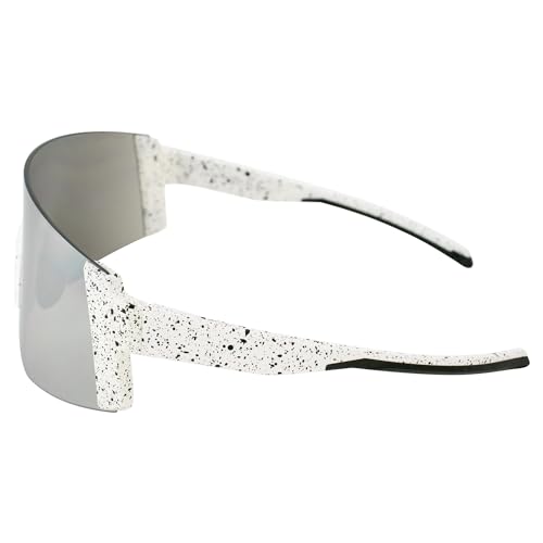 Global Vision Astro Cycling Motorcycle Safety Sunglasses ANSI White Frame w/Flash Mirror Lens3