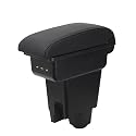 YJYWZH Armlehne für Fiat Fiorino Qubo 2008–2024 mit USB-C Anschluss – Doppeltes Staufach Mittelarmlehne, verschiebbarer Deckel, ergonomische Armauflage Konsole