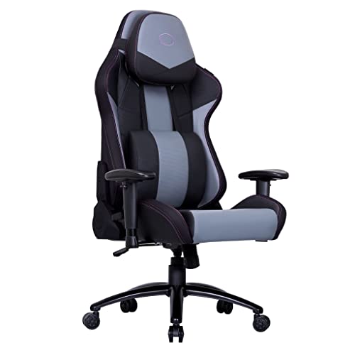 Cooler Master Caliber R3 Gaming Chair for Computer Game, Office, Comfy Ergonomic 360° Swivel Reclining High Back Chairs with Armrest Backrest Headrest Lumbar Support PU Leather-Black