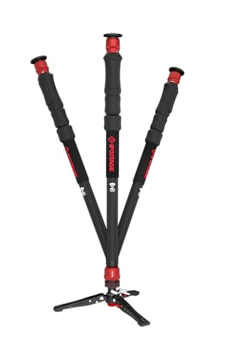 IFOOTAGE Cobra 3 Strike A150S Monopod Camera Stand with Pedal, One-Touch Lifting Quick Release Monopod for Shooting Bird/Animal/Sports Event/Wedding/Live Show, Payload 11lb