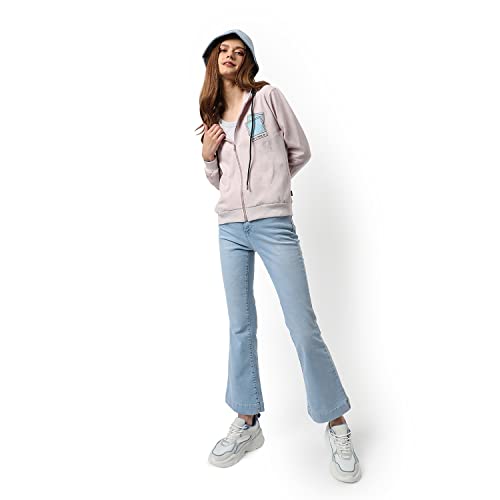 Image of PINACOLADA Women Cotton Zipper Sweatshirt Relaxed Fit for Casual Wear | Full Sleeves | Stylish Sweatshirt Crafted with Comfort Fit and High Performance for Everyday Wear