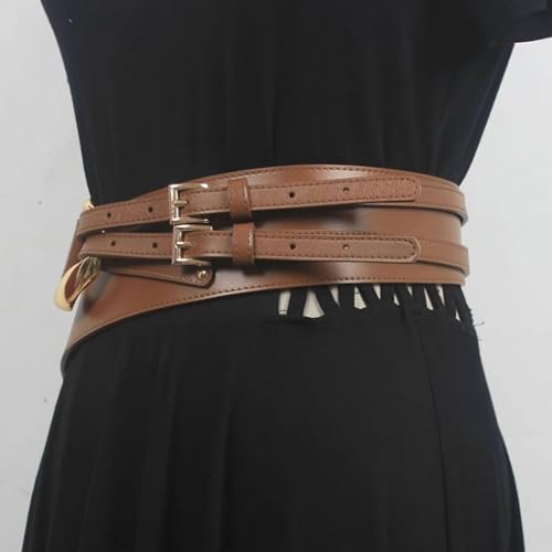 Genuine Leather Wide Belt Cowhide Belt Trendy Waist Seal Versatile with Skirt Coat Sweater Outerwear Decoration4