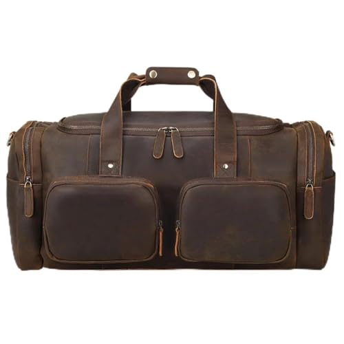 Extra Large Men's Travel Bag Leather Big Travel Duffel Male Weekend Luggage Shoulder Bag Handbag