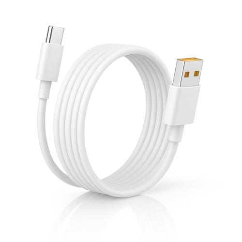 Image of Hoerrye 80W SuperVooc /Dart USB to Type C Fast Charging Cable for Realme 12 /11 Pro Plus /11 Pro /Narzo 60 Pro /60 /10 Pro Plus /10 Pro /9 Pro /Narzo 50 Pro /50 /9 PRO /Gt 6 & Other 80 watt Type-C Devices, White