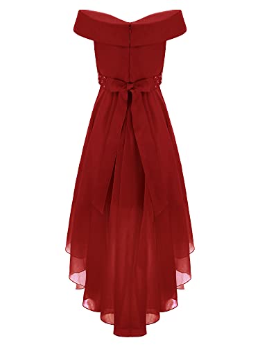 Off Shoulder Dresses for Kids Formal Flower Girl Dresses for Wedding Irregular Summer Sundress2