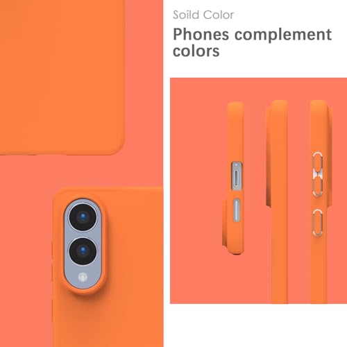 Image of YATWIN Silicone Case for Samsung Galaxy S25 FE 4G, Soft-Touch, Shockproof, DustProof, Antiskid Phone Cover for Samsung Galaxy S25 FE - Orange