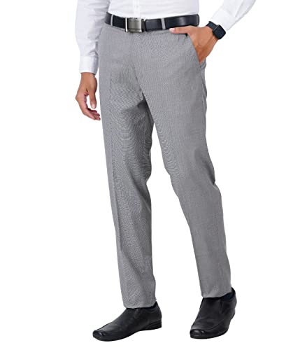 Image of Mc Henry Men's Regular Fit Wrinkle Free Stretchable Formal Trousers for Men