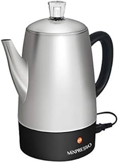 Mixpresso Electric Percolator Coffee Pot | Stainless Steel Coffee Maker | Percolator Electric Pot - 10 Cups Stainless Steel Percolator With Coffee Basket