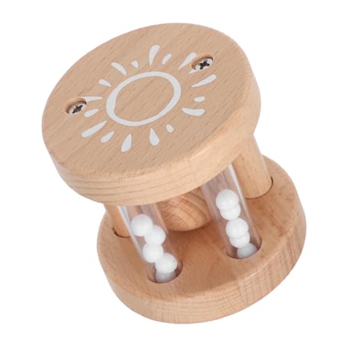 VINTORKY 自然木製ラトル 用手持ち ビーズ付き感覚楽器 音楽シェイカー 新生児の握力発達に 素材で丈夫なモンテッソーリ教育