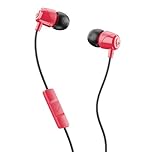 Skullcandy Jib Wired Earbuds with 3.5mm AUX Plug, Noise Isolating Fit, In-Line Microphone, Call and Track Control, Convenient for Travel - Red
