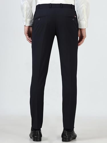 Image of Mc Henry Men's Solid Techno Flex 2-inch Waist Expandable Premium Luxurious Wrinkle Free Slim Fit Trousers