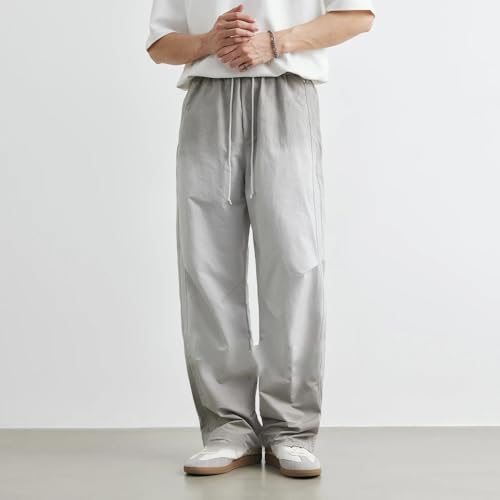 Men's Workwear Trousers Summer Thin Loose Sports Elastic Waist Casual Pants Men2