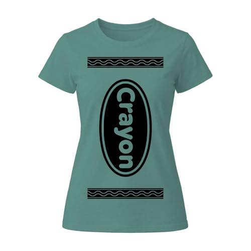 Funny Crayon Costume Shirt for Women Halloween Group Costume Matching Family Party T-Shirt Teacher Costume