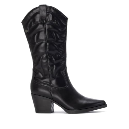 XTI - Botas Camperas Mujer Negro - Calzado Cómodo y Versátil - Moda casual - Modelo 14430601 (Talla 38)