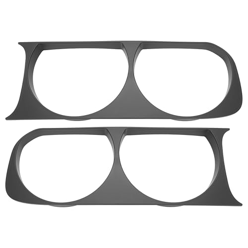KUAFU Pair Headlights Bezel Compatible with 2008-2014 Dodge Challenger Replacement for CH2510100 CH2511100 68051527AA 68051526AA Headlamp Trim Rings Plastic(ABS) Painted Driver & Passenger Side