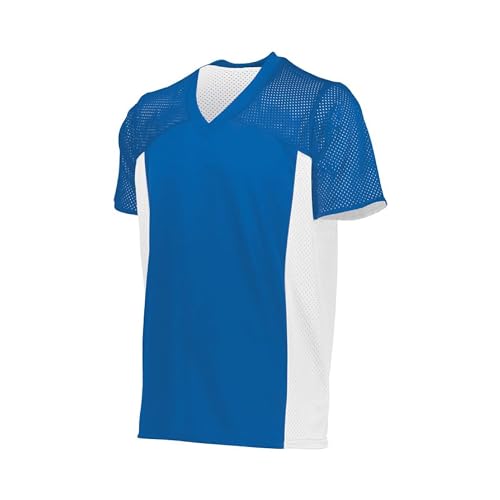 Augusta Sportswear Mens Reversible Flag Football Jersey, Royal/White 2XL