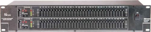 Image of Nx Audio EQ1231 Professional Dual 31-Band Graphic Equalizer, Studio Sound Processor with Toroidal Transformer for Live PA Systems, DJ Equipment