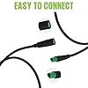5PIN Extension Cable for BAFANG Mid Drive Kit(CAN Protocal ),5PIN Green Triangle Waterproof Connnector Ebike Display/Computer Extension Cable for 2025 BBS01 BBS02 HD Motor (Female to Male Plug) #4