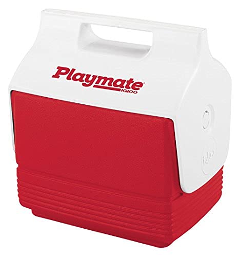 Mini Playmate Cooler, 4 Qt, Red/White