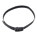 Sevenfly Unisex Women Men Adjustable Rubber Silicone Belt with Plastic Buckle,Black