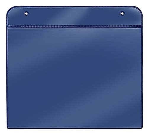 Pochettes aimantées A5 paysage VELOFLEX pour organiser le planning de l'atelier en PVC bleu
