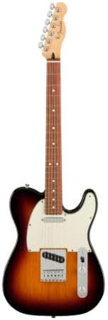 Guitarra Fender Player Telecaster SS em acabamento sunburst 3 cores com corpo sólido e escala em pau ferro