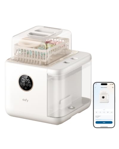 Image of eufy Baby Bottle Washer S1, All-in-One, Sterilizer & Dryer, Pump Parts | True Time Saver: 3D HydroBlast 360° Jets, 212°F Steam Sterilizer, Pump Parts & Baby Essentials, Fast Drying, DIY Modes