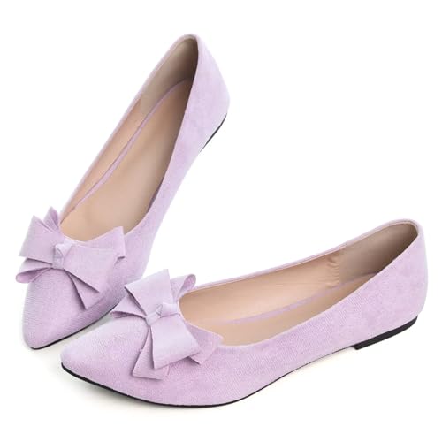 Image of SAILING LU Women's Bow-Knot Pointed Toe Ballet Flats