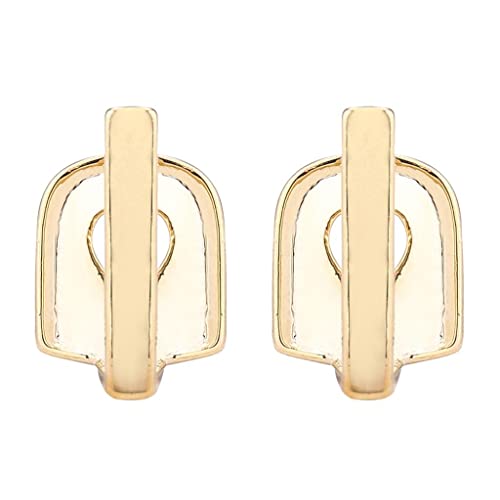 Milageto 2 Pcs 18k de Ouro Cobre CZ Barras Extras de Moldagem Incluídas Dentes de Forma de Barra úni
