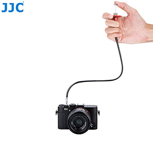 JJC TCR-40R Hochwertige Mechanische Sperren Kamera Fernauslöser Kabel mit Bulk Lock für Kamera Akzeptiert Standard Mechanische Kabel Release (Länge: 40 cm/39,9 cm)