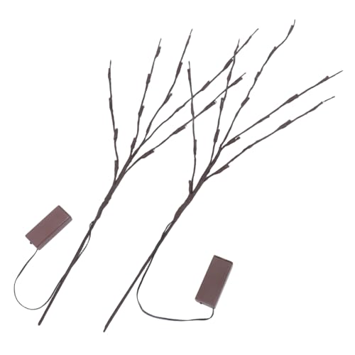 Cabilock 2Pcs Decorative Tree Branch LED Lamp Warm White White Table Light Home Indoor Outdoor Decoration for Living Night Light Use