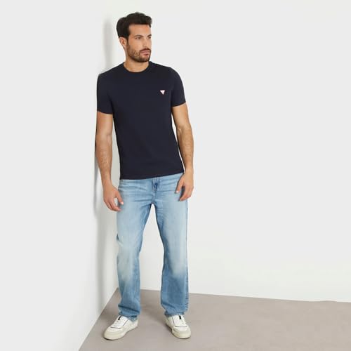 Guess Uomo T-Shirt Manica Corta M2YI36I3Z14 Cotone Blu Scuro Xxl - 3