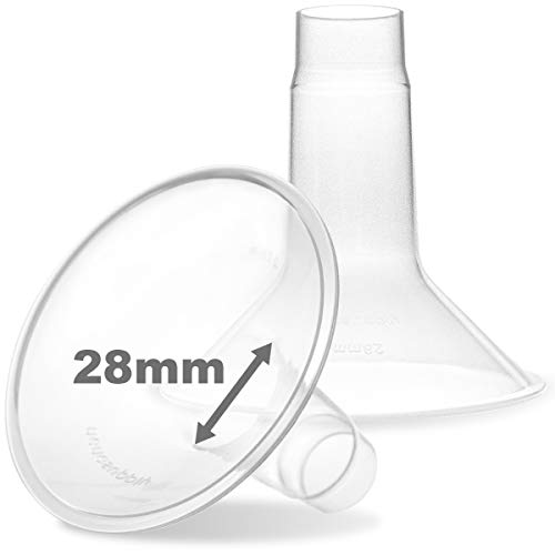 Nenesupply 28mm Flange Breastshield Compatible with Medela Pumps and Medela Pump Parts Replace Medela Flange Personalfit Connector Compatible with Medela Pump in Style MaxFlow Symphony Swing Harmony