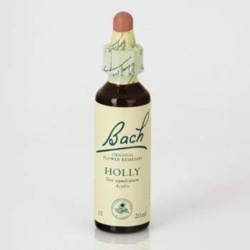 Bach   Flor de Bach Holly, Complemento Alimenticio, con Extracto de Flores de Acebo, Uva de Alc 27% Vol, Ayuda a Gestionar las Emociones Cuando Se Quiere Ser Más Indulgente   20 ml