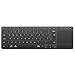 Bnnwa Rechargeable Wireless Keyboard with Trackpad, Bluetooth & 2.4G Dual Mode TV Keyboard, Multi-Device touchpad keyboard for Smart TV, PC, Laptop, Tablet
