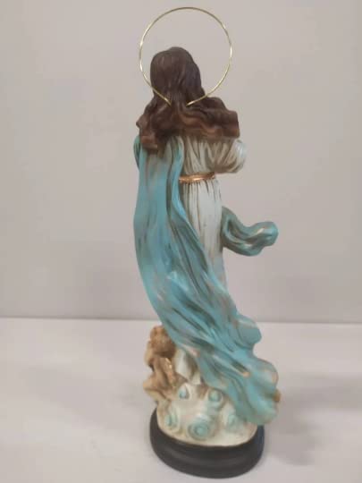 Generico ArteSacraCaravaggio Statua della Madonna Immacolata Concezione, Miracolosa, cm 40 (15,74 inches) in resina decorata a mano di produzione artigianale