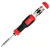 13-in-1 Multi-bit Screwdriver, Mini Adjustable Screwdriver Set, Precision Screw Driver Tool All in One with Torx, Flat Head, Phillips, Hex, Repair Kit Square and 1/4 Nut Driver