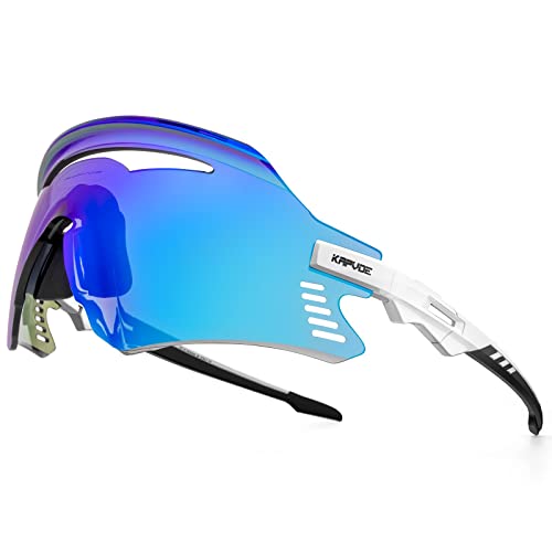 KAPVOE Lunettes de soleil de sport Hommes Femmes Lunettes de cyclisme Running Golf Conduite MTB fête en plein air 12 Cover