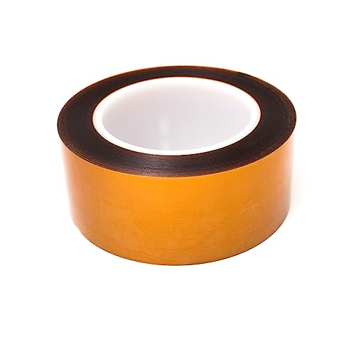 Image of Bertech Double Sided Polyimide Tape, 2-inch x 36 Yards, Amber (PPTDE-2)