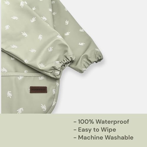 Long sleeve Bib for Girl Boy Baby Toddler 6-24 M Essential Must Have for Eating Feeding Baby Led Weaning Mess Free4