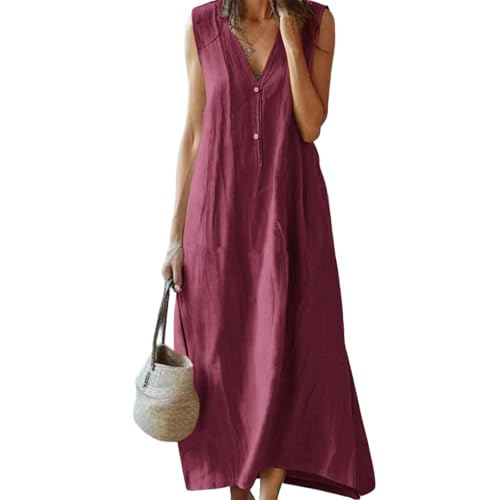 Robe en coton et lin de qualité supérieure au tombé fluide impeccable