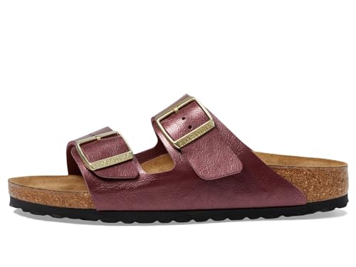 Image of Birkenstock Women's Arizona Birko-Flor-Graceful Sandal, Berry Crush, 11-11.5 Narrow